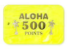 Plaques 85 x 55 mm - Jaune ”Aloha”