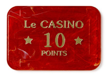 Plaques 65 x 45 mm - Rouge ”Le casino”