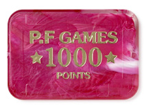 Plaques 65 x 45 mm - Rose ”P.F Games”