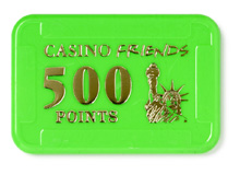 Plaques 75 x 50 mm - Vert ”Casino Friends”