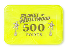 Plaques 75 x 50 mm - Jaune ”Planet Holywood”